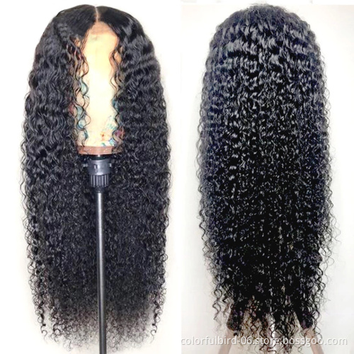 6X6 lace closure Wig jerry curly Lace Front kinky curly Lace Wigs Glueless 100% Virgin Brazilian human hair
